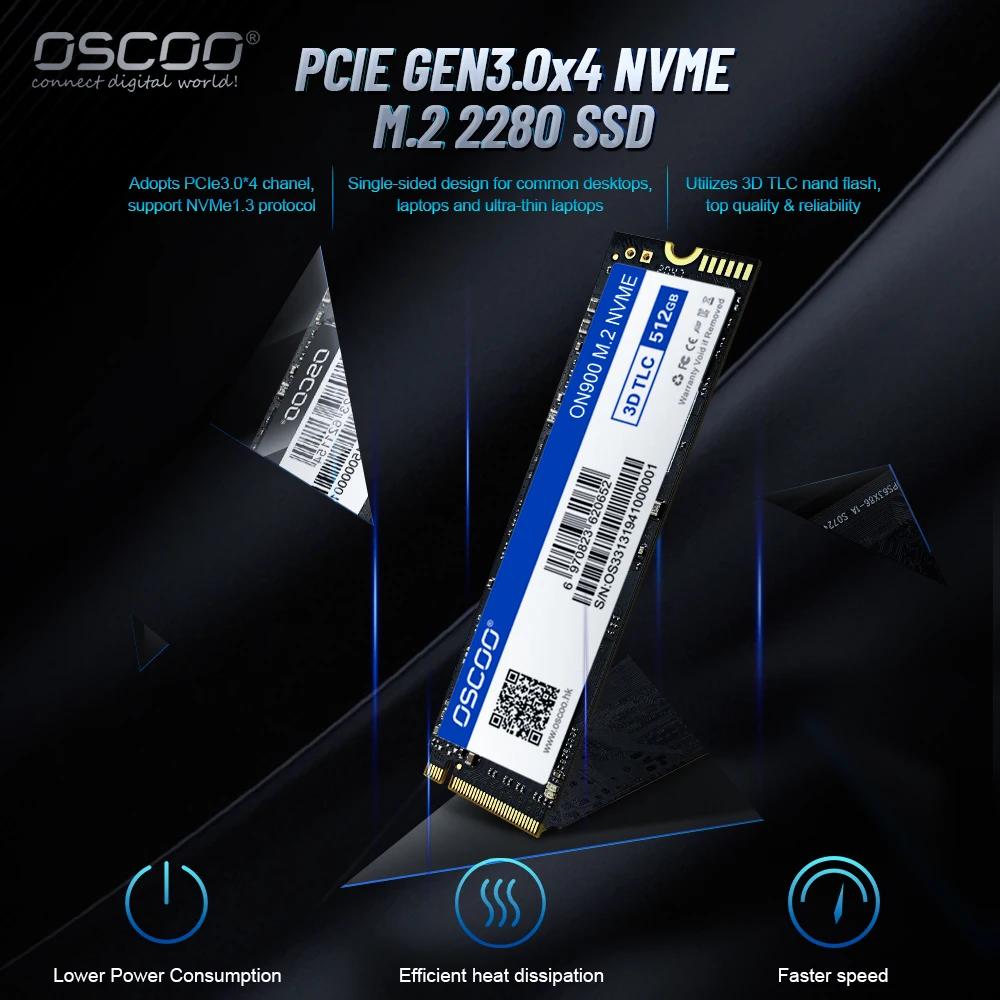 OSCOO Ʈ ũž  ϵ ũ, M.2 NVMe ָ Ʈ ̺, 512GB, 1TB, PCIe3.0 X4, M2 2280